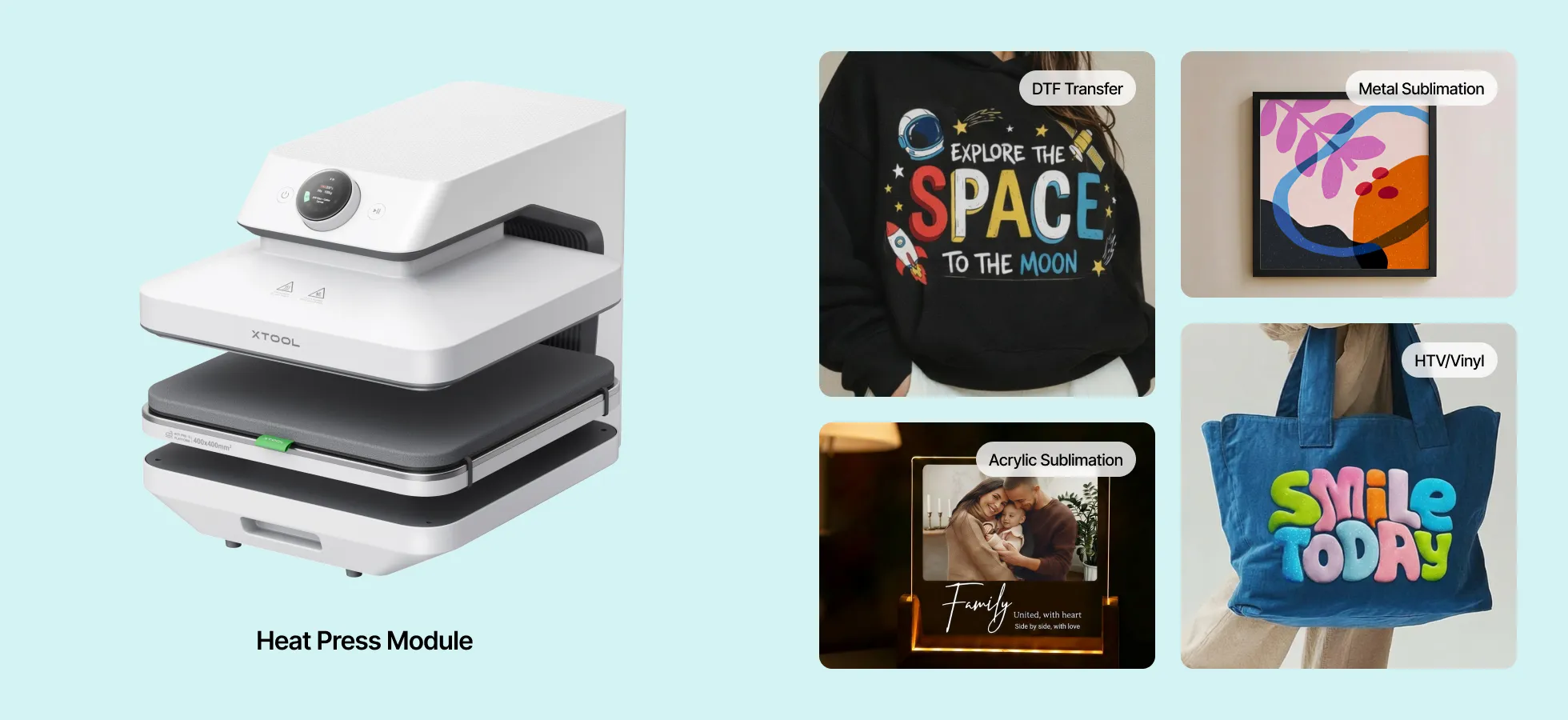 xTool WonderPress heat press module